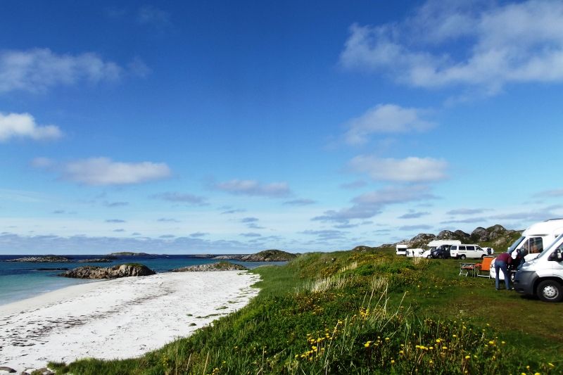 Andenes Camping kamperen aan het strand