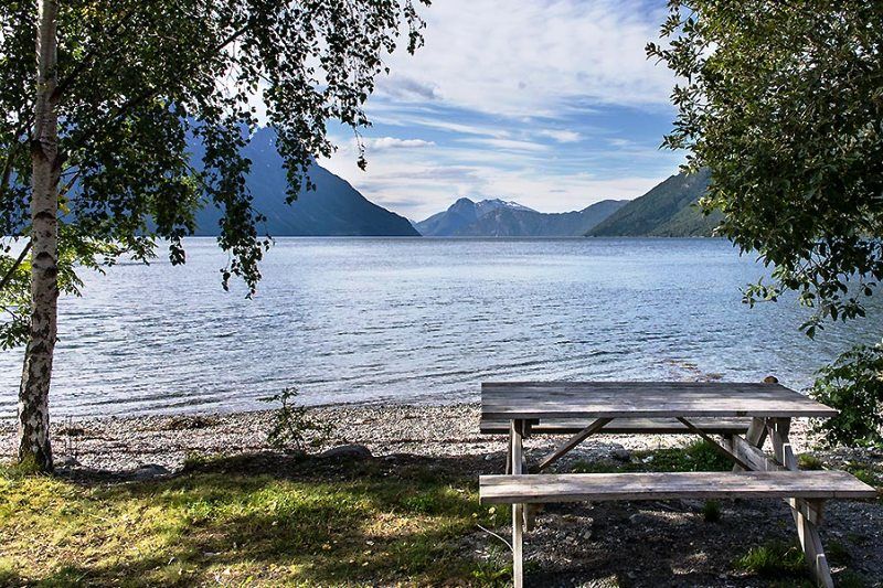 Arskogvika Camping uitzicht