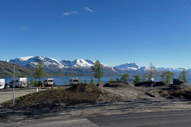 Bjerkvik Camping uitzicht