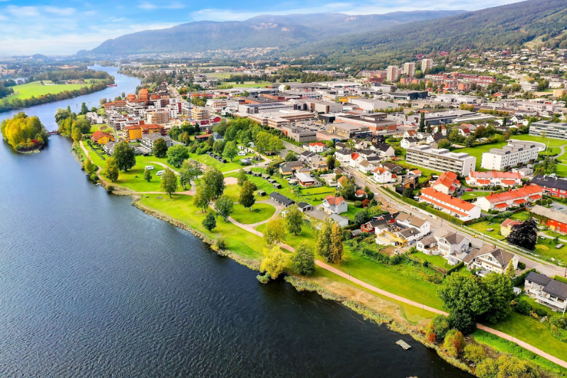 Drammen Camping ligging net buiten Drammen
