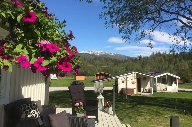 Korgen Camping zicht op de camping