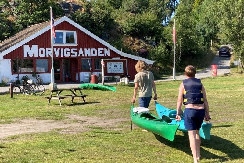 Morvigsanden Camping Grimstad kajakken