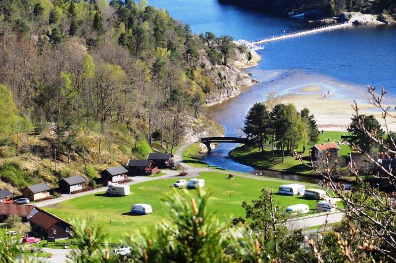 Olavsberget Camping Porsgrunn ligging