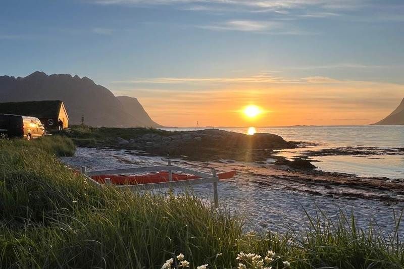 Rystad Lofoten Camping zandstrand