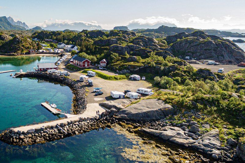 Sandvika Fjord og Sjohus Camping ligging