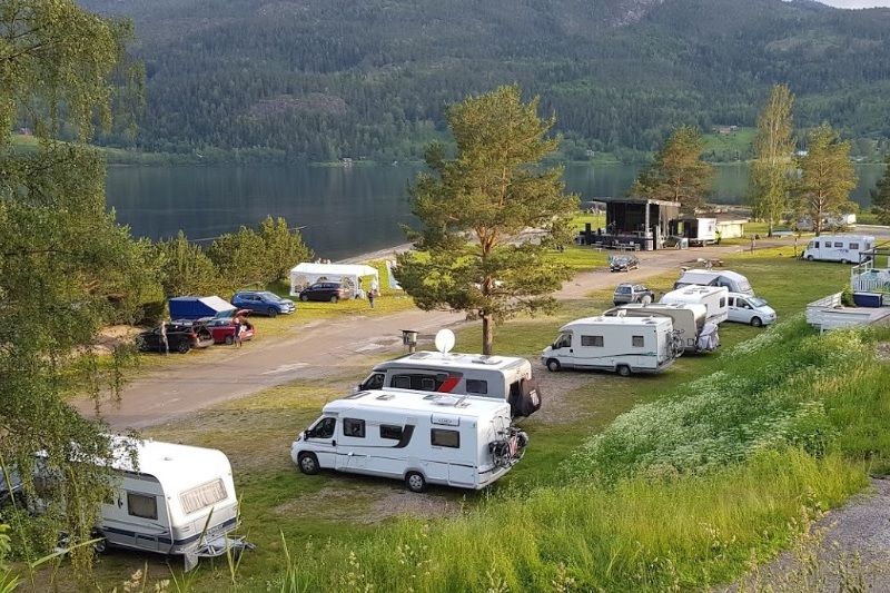 Seljord Camping kamperen aan het water